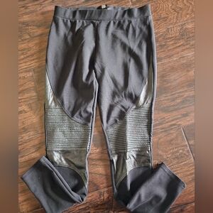 Black Tights with Leather